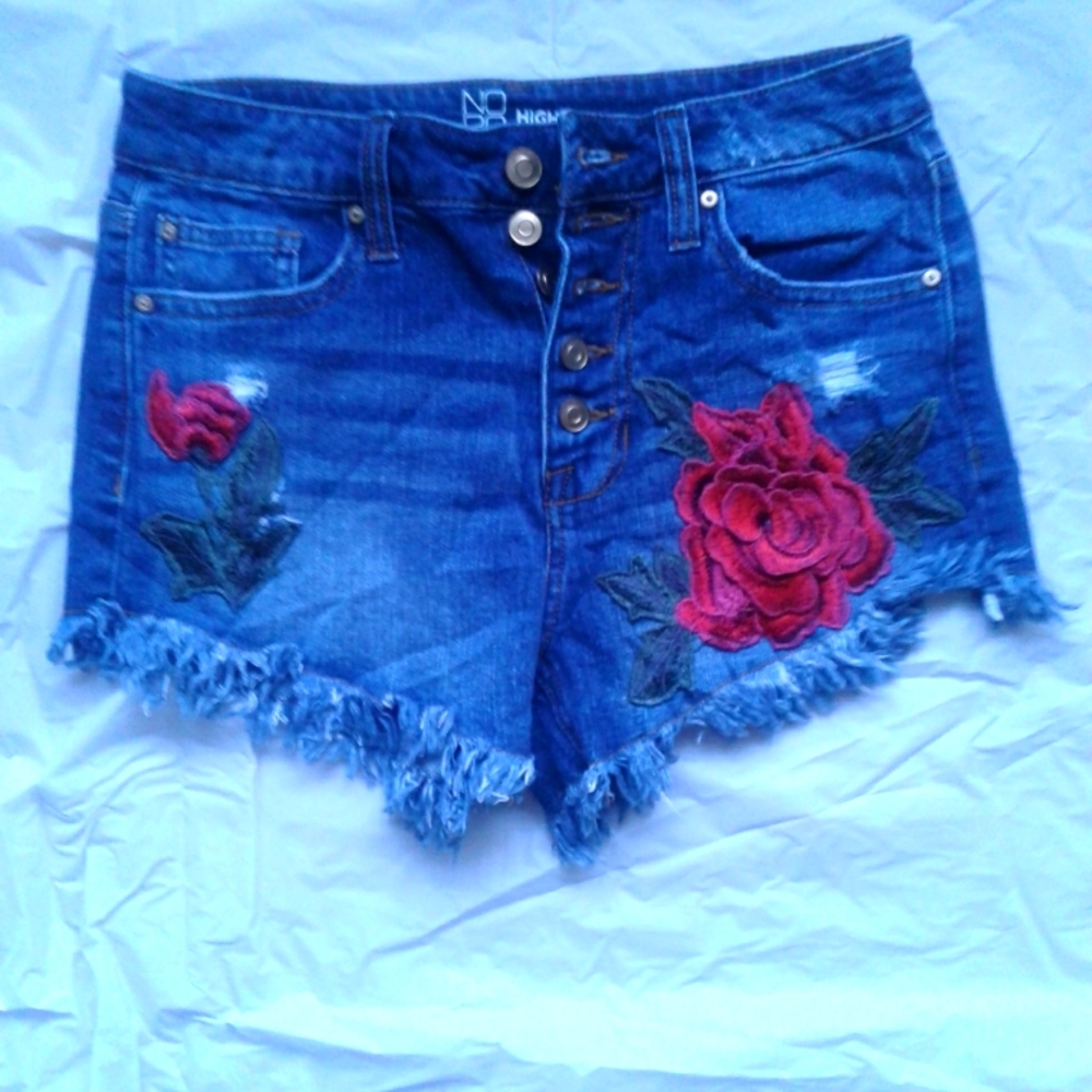 Cute rose flower NOBO Jean shorts